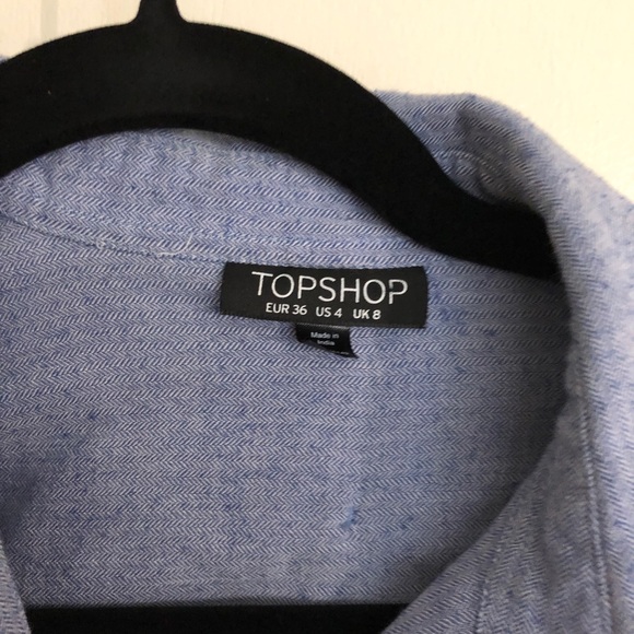 Topshop blue button up - Picture 2 of 3
